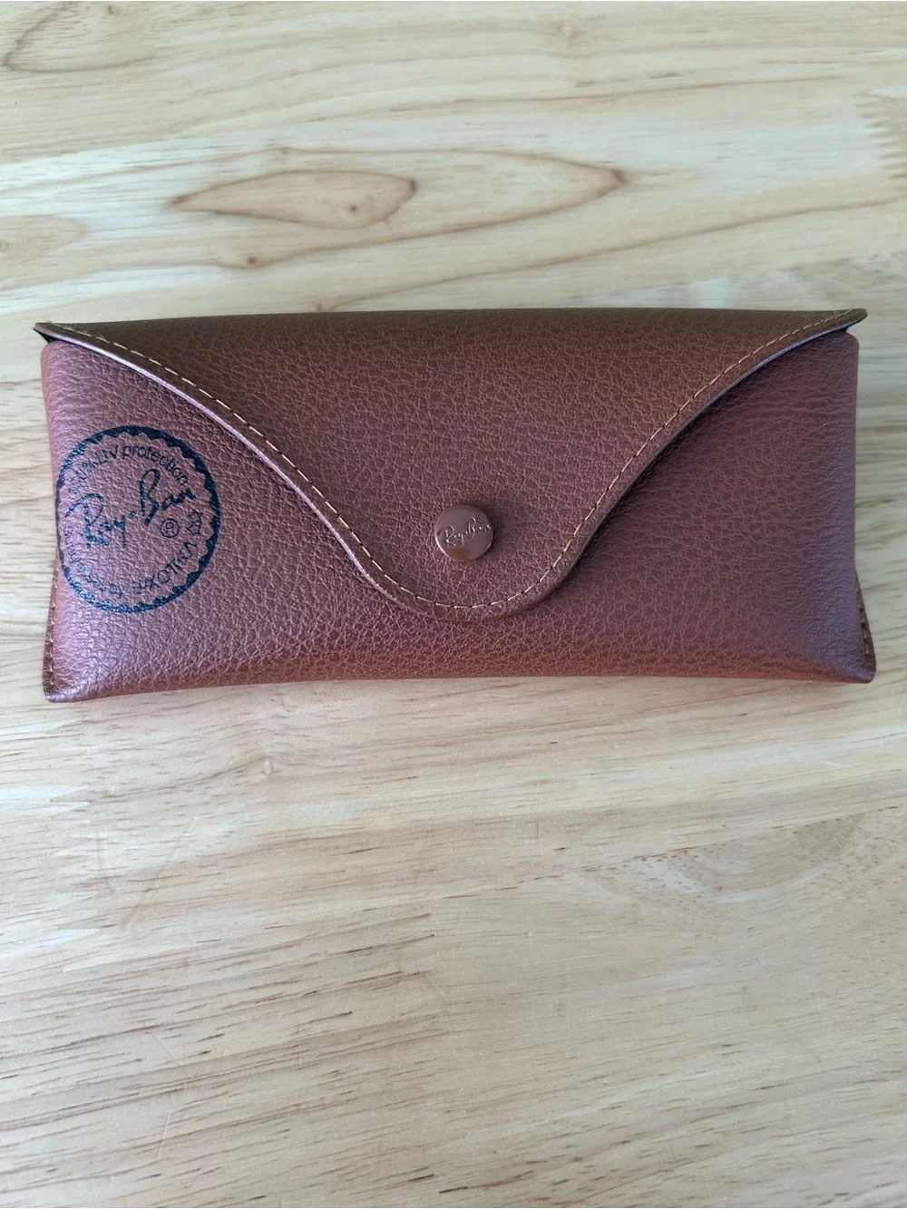 Ray-Ban Brown Leather Sunglasses Case